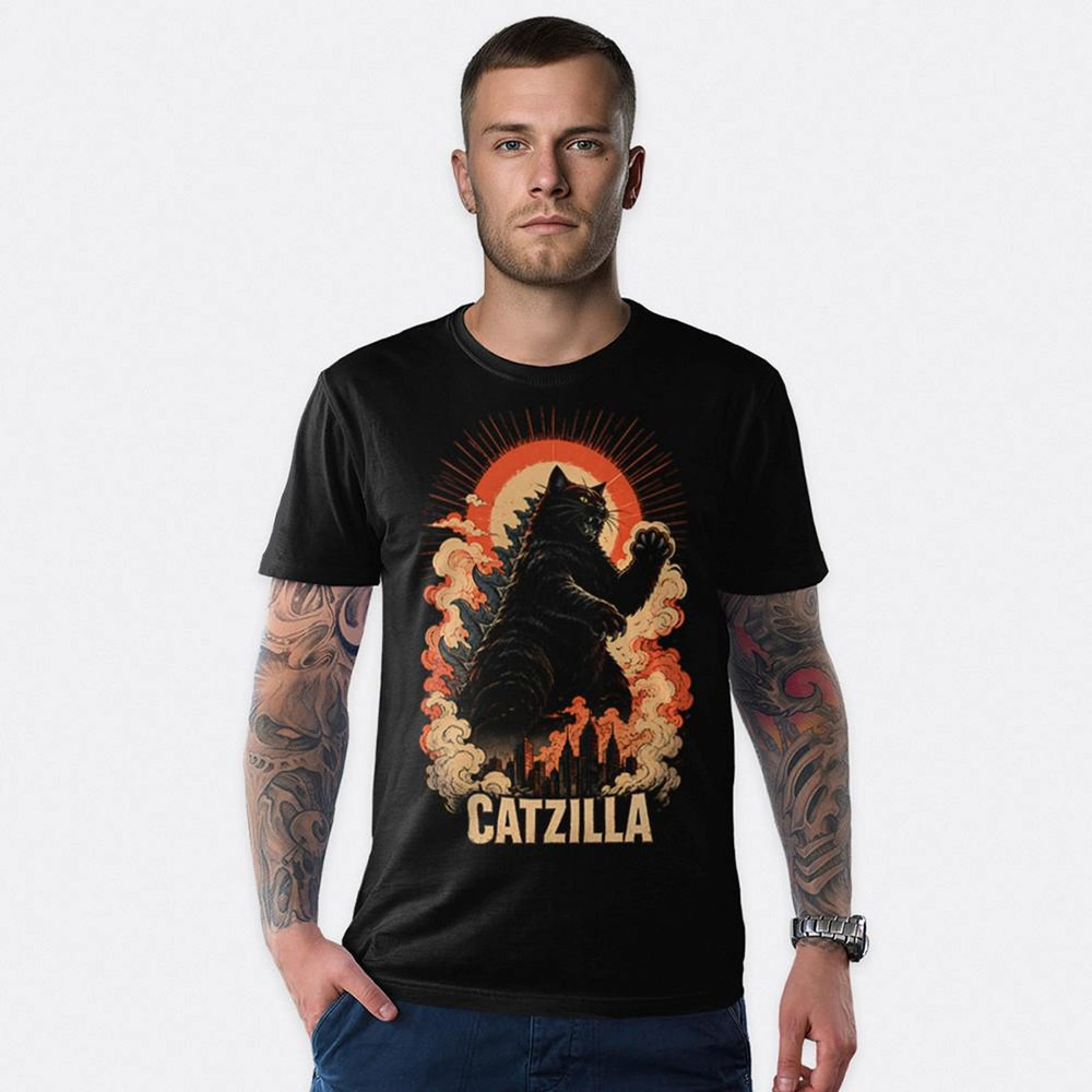 Catzilla Art T Shirt, Men_s And Women_s Sizes Tee